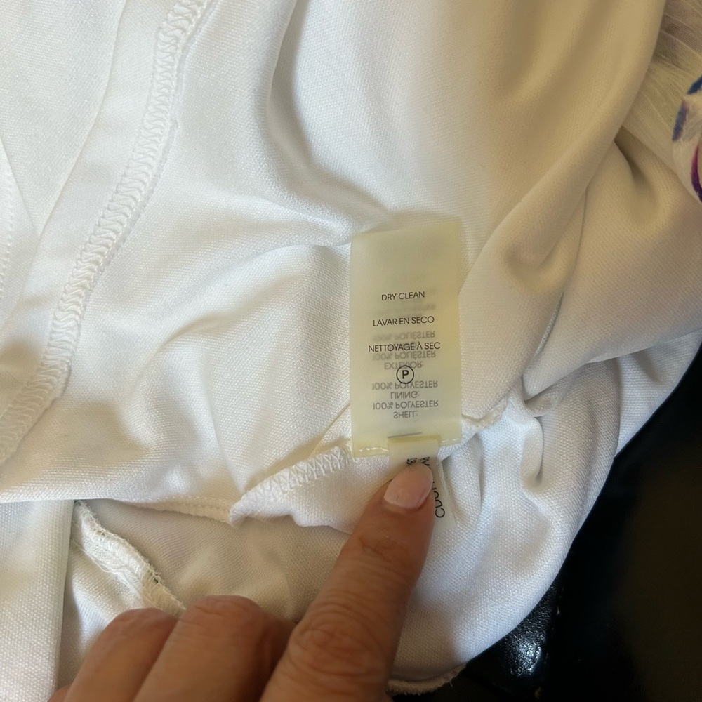 Calvin Klein Floral High-Low Faux Wrap Dress - Picture 12 of 12